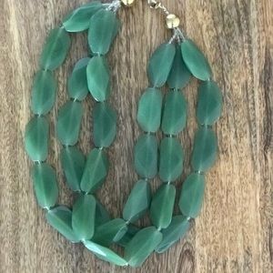 Anthropologie teal/green multi-strand necklace